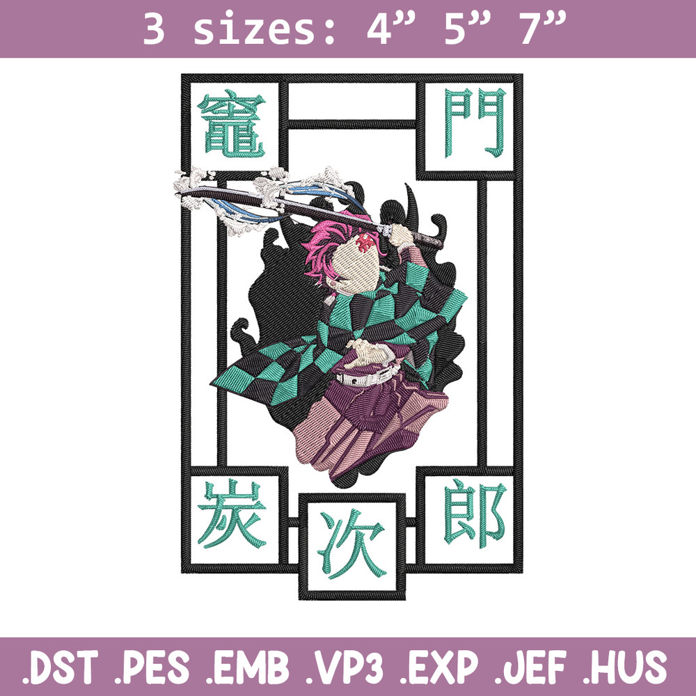 Tanjiro kamado Embroidery Design,Demon slayer Embroidery, Embroidery File,Anime Embroidery, Anime shirt,Digital download.jpg