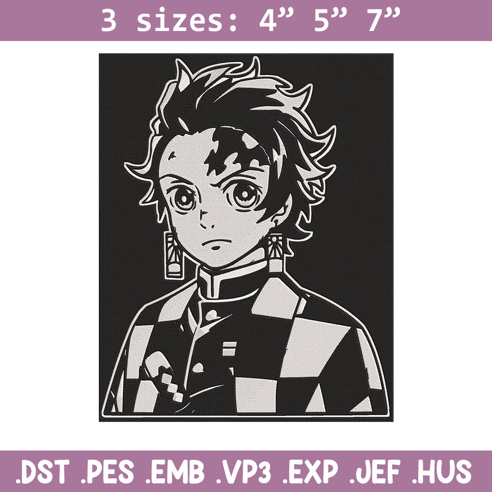 Tanjiro poster Embroidery Design, Demon slayer Embroidery, Embroidery File,Anime Embroidery,Anime shirt,Digital download.jpg