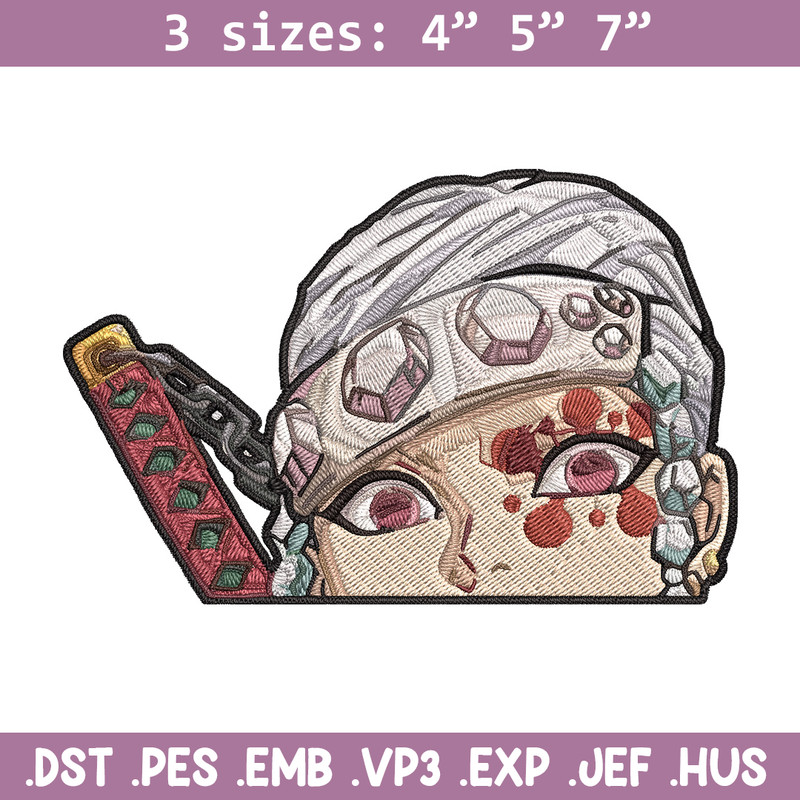 Tengen Peeker Embroidery Design, Demon slayer Embroidery, Embroidery File, Anime Embroidery, Digital download.jpg