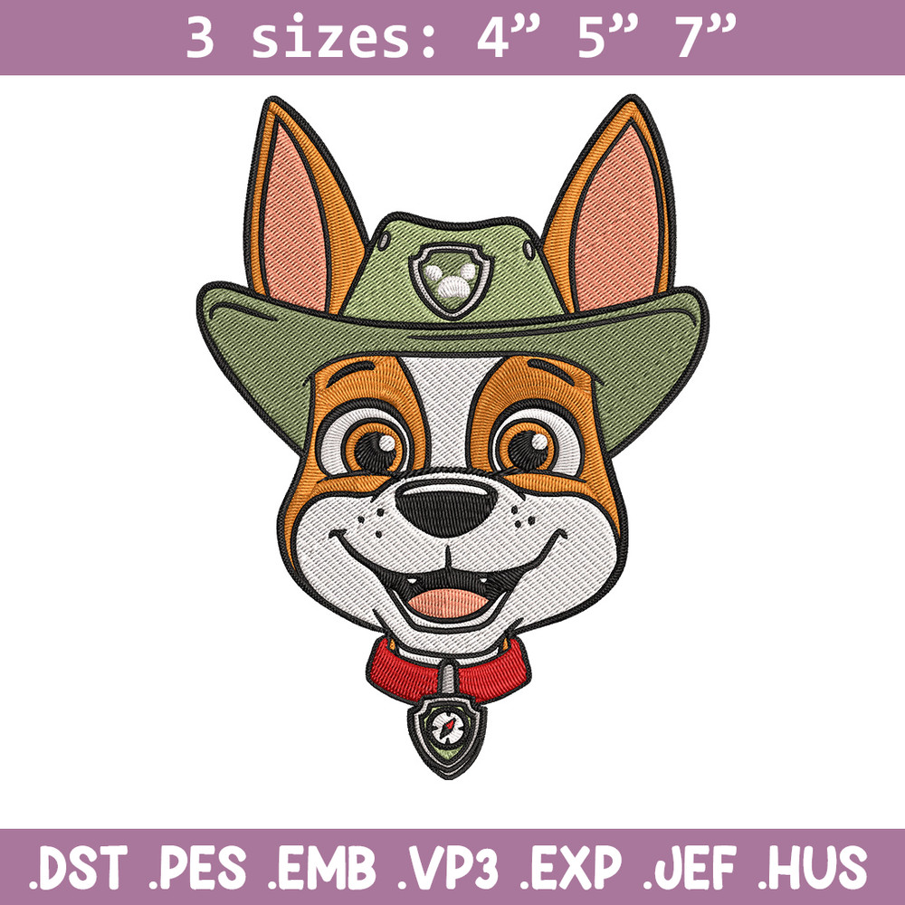 Tracker dog Embroidery Design, Paw patrol Embroidery, Embroidery File, Anime Embroidery, Anime shirt, Digital download.jpg