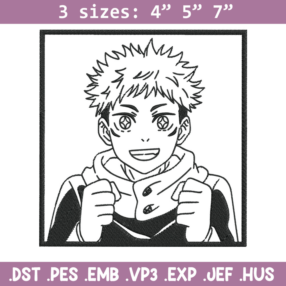 Yuji box Embroidery Design, Jujutsu Embroidery, Embroidery File, Anime Embroidery, Anime shirt, Digital download.jpg