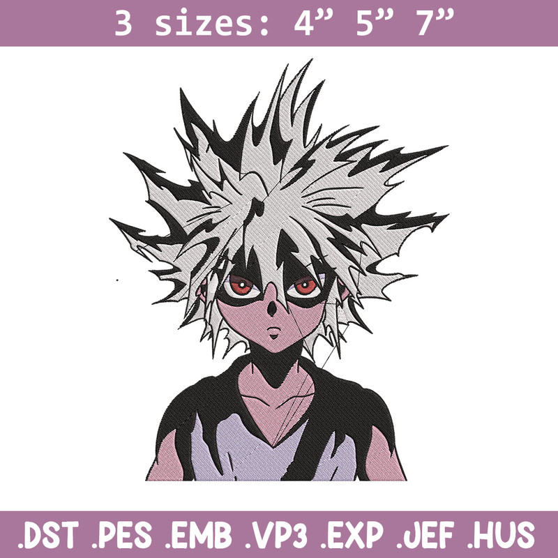 Zoldyck Killua Embroidery Design, Hxh Embroidery, Embroidery File, Anime Embroidery, Anime shirt, Digital download.jpg
