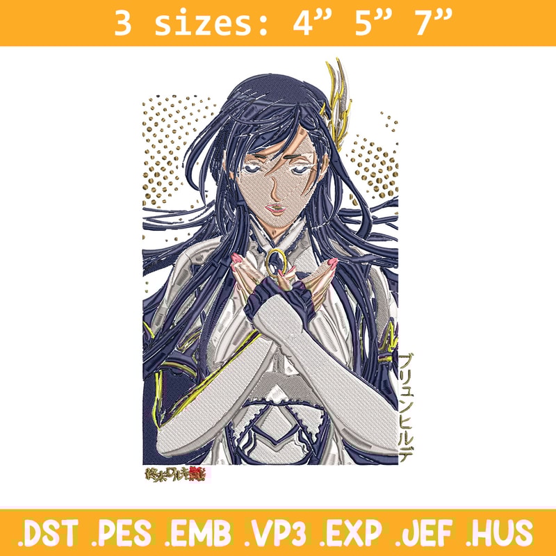 Brunhilde poster Embroidery Design, Ragnarok Embroidery, Embroidery File, Anime Embroidery, Anime shirt,Digital download.jpg