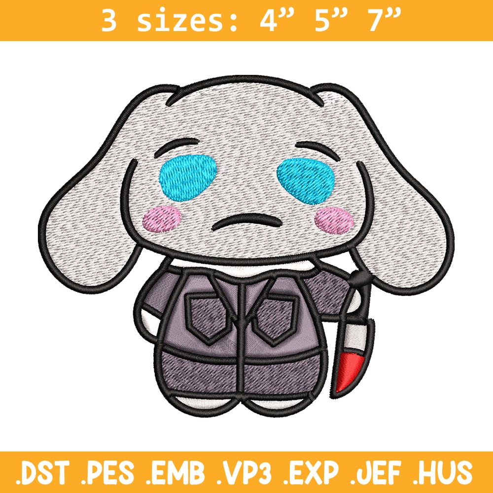 Bunny horror cartoon Embroidery design, Bunny horror Embroidery, logo design, Embroidery File, Instant download..jpg