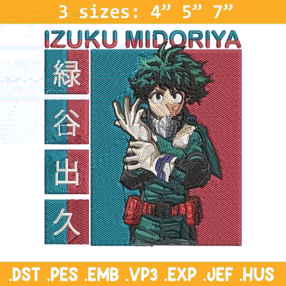 Deku Poster Embroidery Design, Mha Embroidery, Embroidery File, Anime Embroidery,Anime shirt, Digital download.jpg
