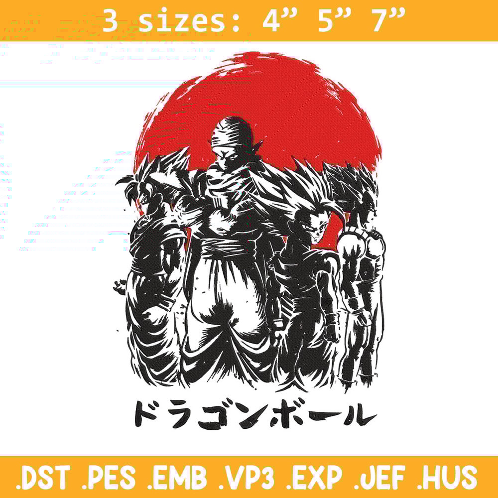 Goku friends Embroidery Design, Dragonball Embroidery, Embroidery File, Anime Embroidery, Anime shirt, Digital download.jpg