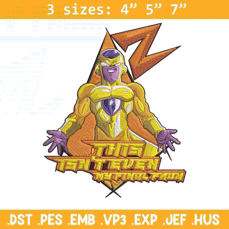 Golden Frieza Embroidery Design, Dragonball Embroidery,Embroidery File, Anime Embroidery, Anime shirt, Digital download..jpg