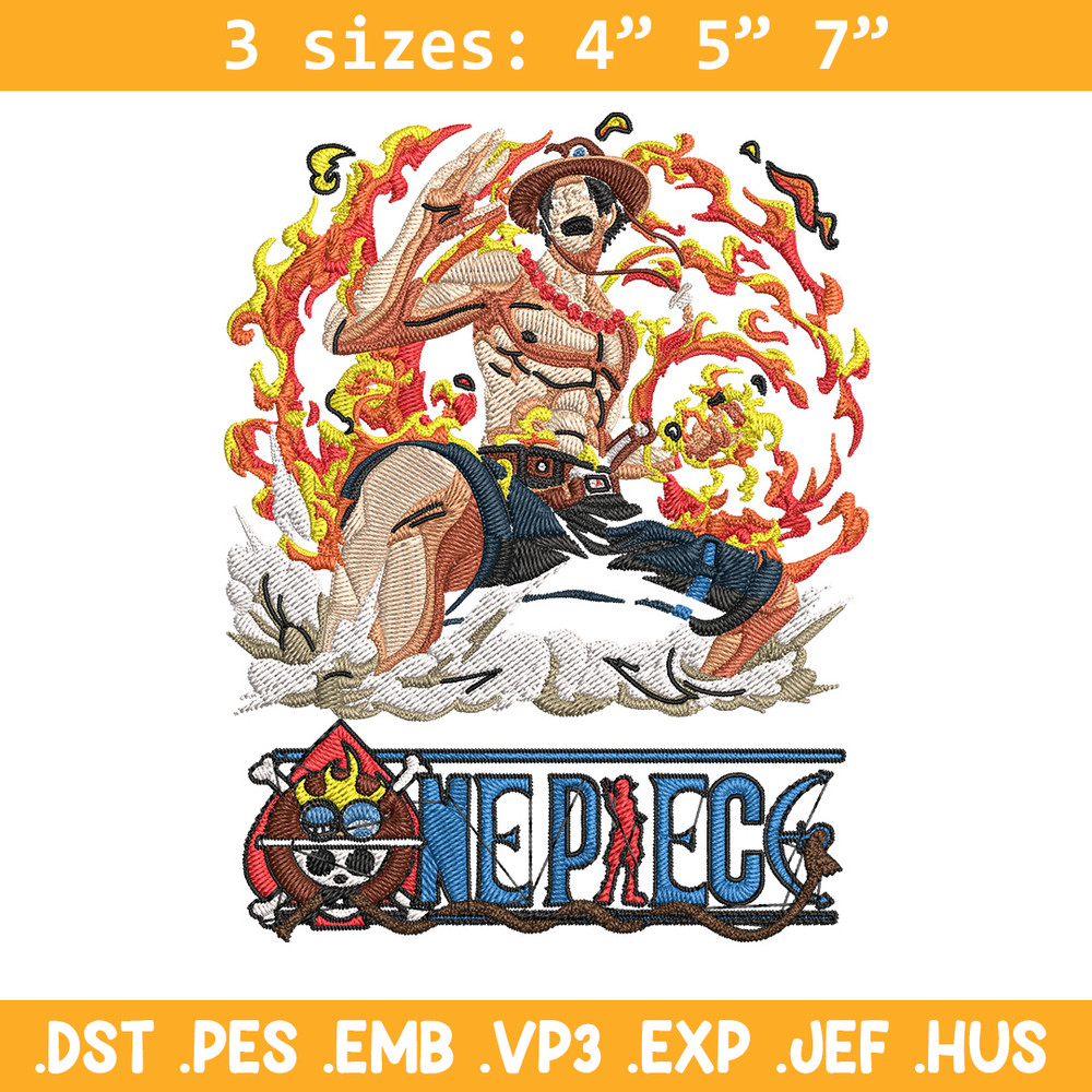 Ace Poster Embroidery Design,One piece Embroidery, Embroidery File, Anime Embroidery, Anime shirt, Digital download.jpg