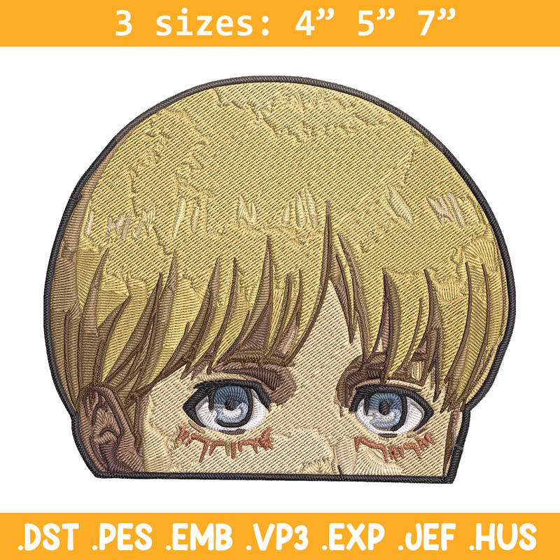 Armin Peeker Embroidery Design, Aot Embroidery, Embroidery File, Anime Embroidery, Anime shirt, Digital download..jpg