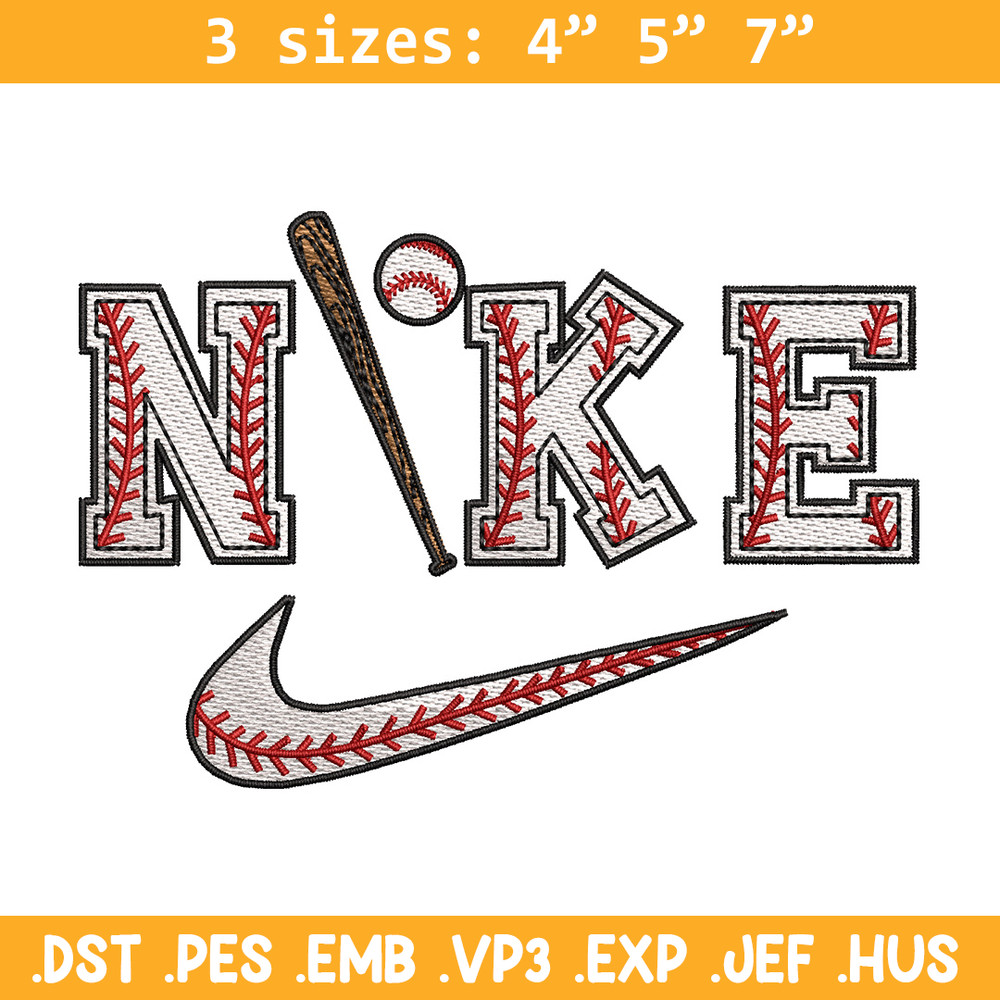 Baseball x nike embroidery design, Baseball embroidery, Nike design, Embroidery shirt, Embroidery file, Digital download.jpg