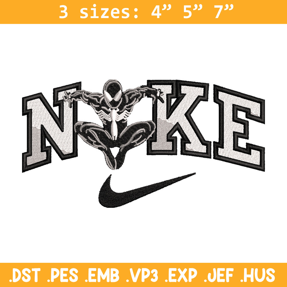 Black Spiderman Nike embroidery design, Black Spiderman embroidery, Nike design, movie design, Digital download.jpg