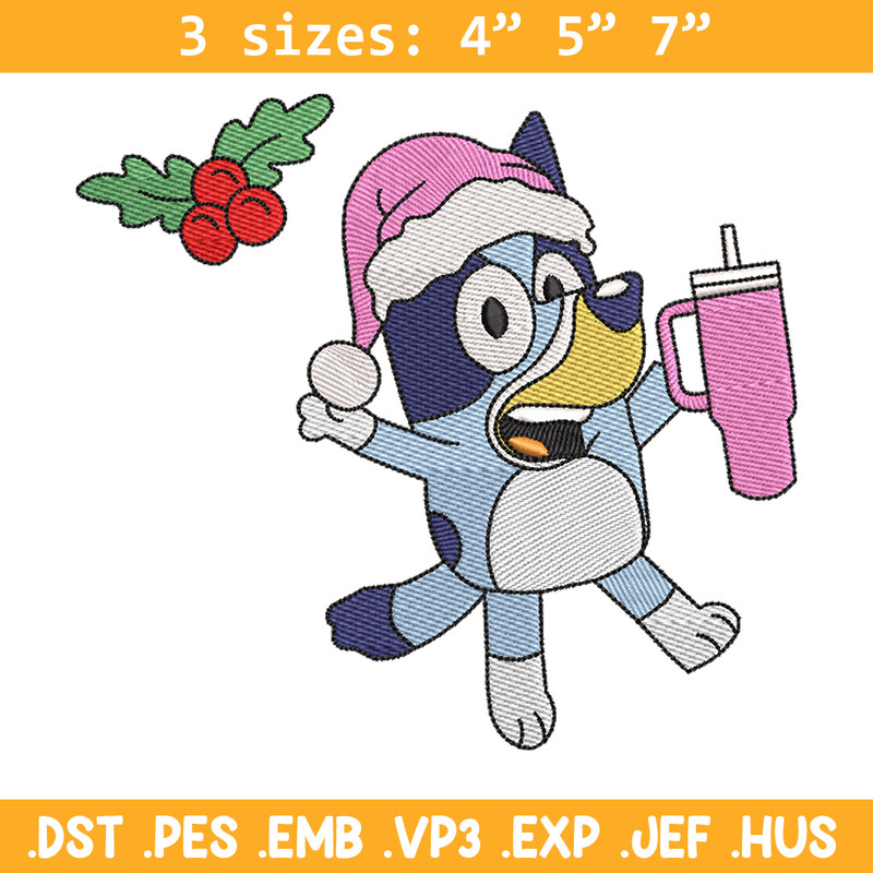 Bluey chrismas embroidery design, Bluey embroidery, Chrismas design, Embroidery file, Embroidery shirt,Digital download.jpg