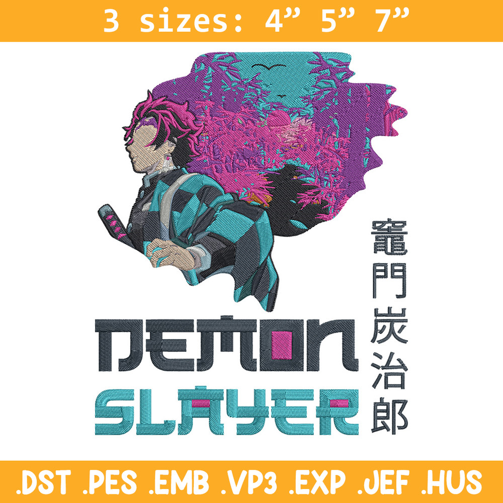 Demon slayer Embroidery Design,Demon slayer Embroidery,Embroidery File,Anime Embroidery,Anime shirt, Digital download..jpg