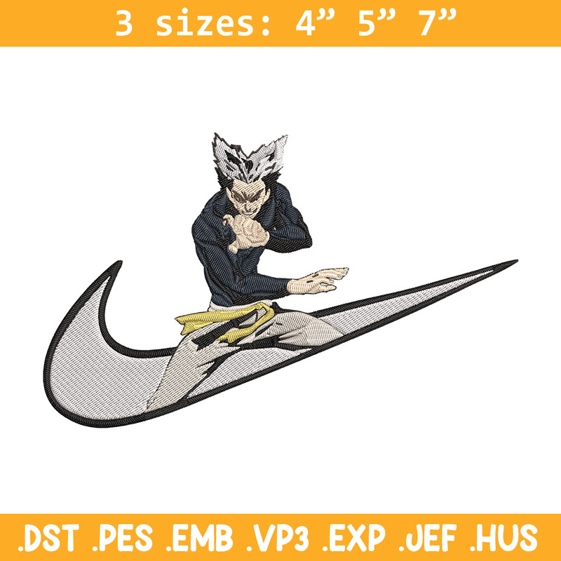 Garou x nike Embroidery Design, One punch man Embroidery, Embroidery File, Nike Embroidery, Anime shirt,Digital download.jpg