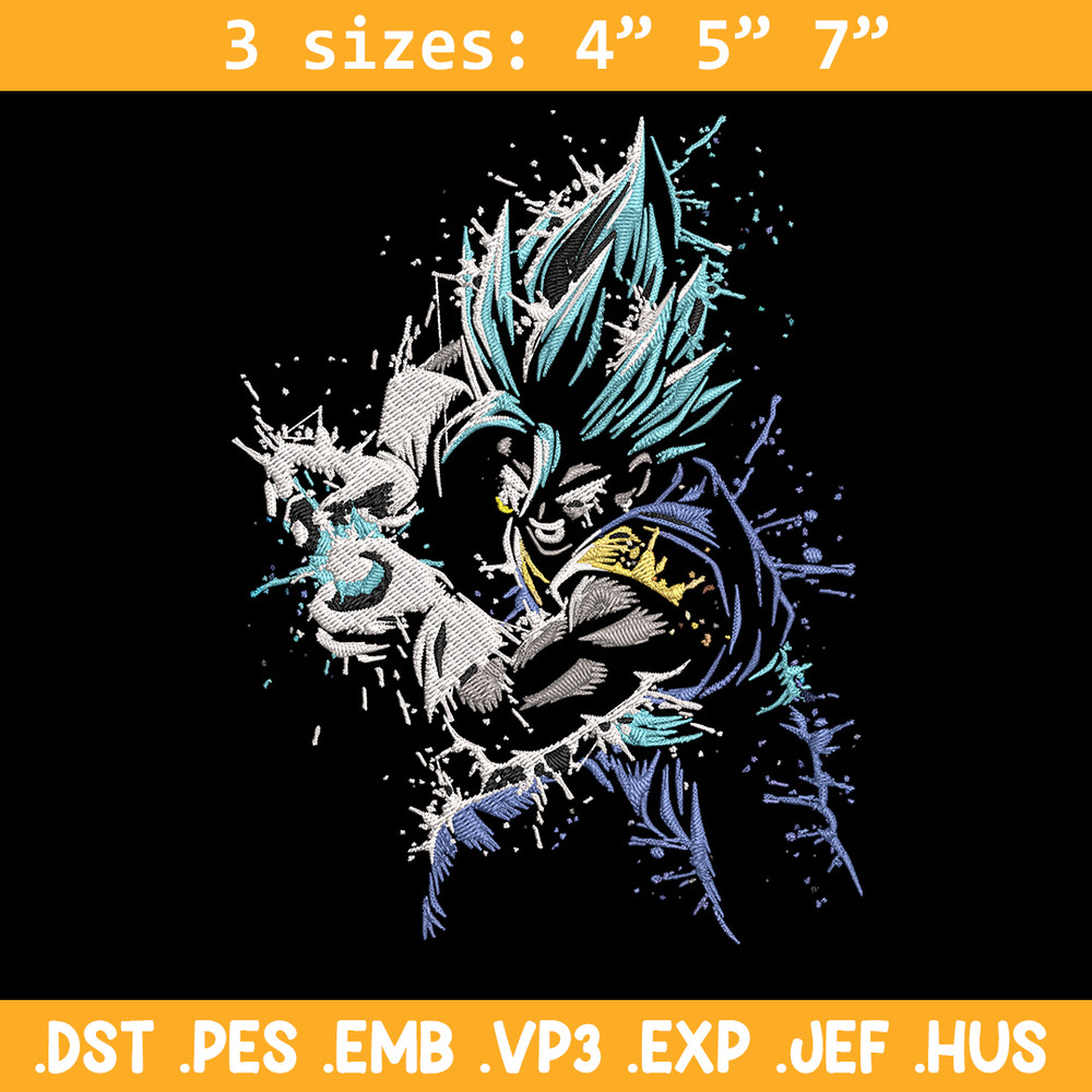 Gogeta Embroidery Design, Dragonball Embroidery, Embroidery File, Anime Embroidery, Anime shirt, Digital download.jpg