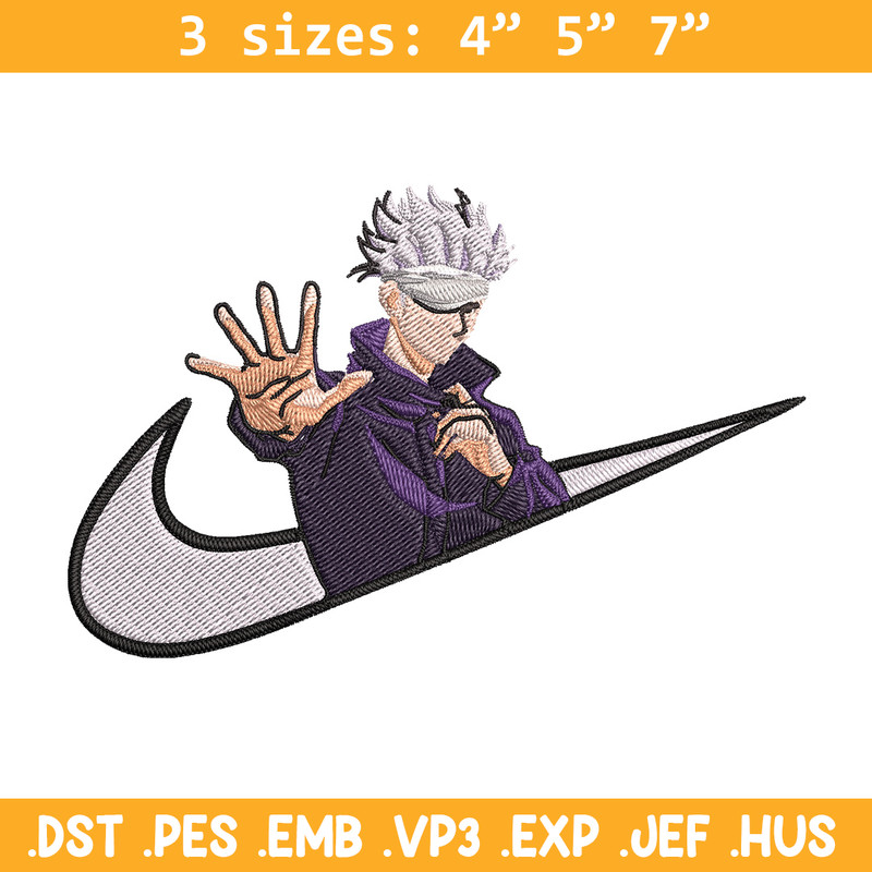 Gojo x nike Embroidery Design, Jujutsu Embroidery, Embroidery File, Nike Embroidery, Anime shirt, Digital download..jpg