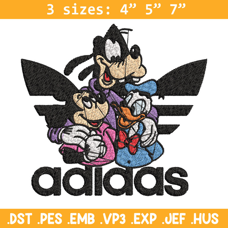 Goofy friends Embroidery Design, Adidas Embroidery, Brand Embroidery, Embroidery File,Logo shirt,Digital download.jpg