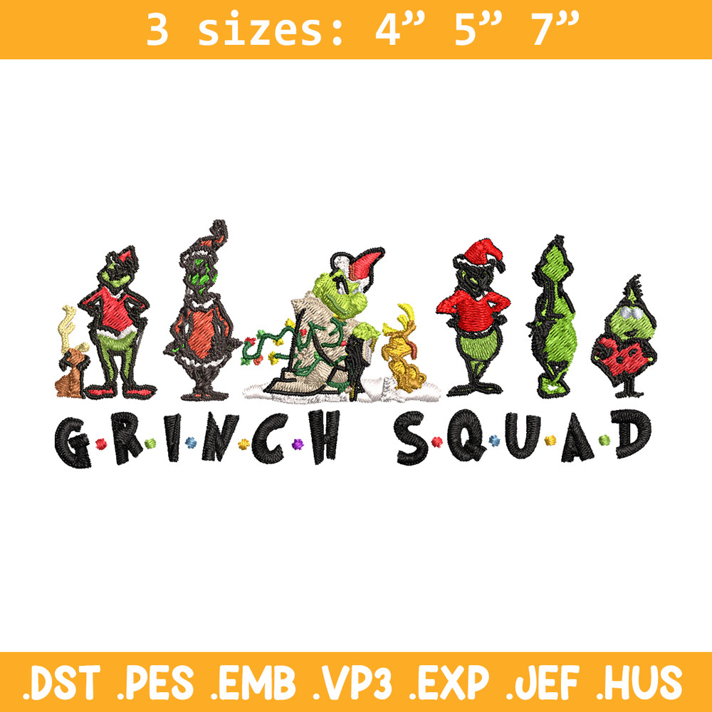 Grinch squad christmas Embroidery design, Grinch Christmas Embroidery, Grinch design, Embroidery File, Digital download.jpg