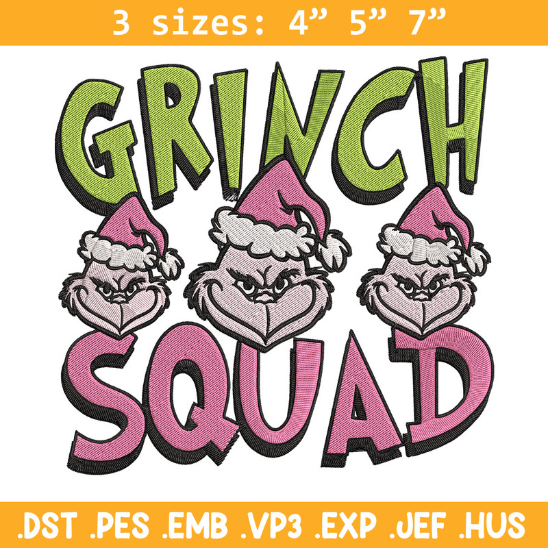Grinch squad Embroidery Design, Grinch Embroidery, Embroidery File, Chrismas Embroidery, Anime shirt, Digital download..jpg