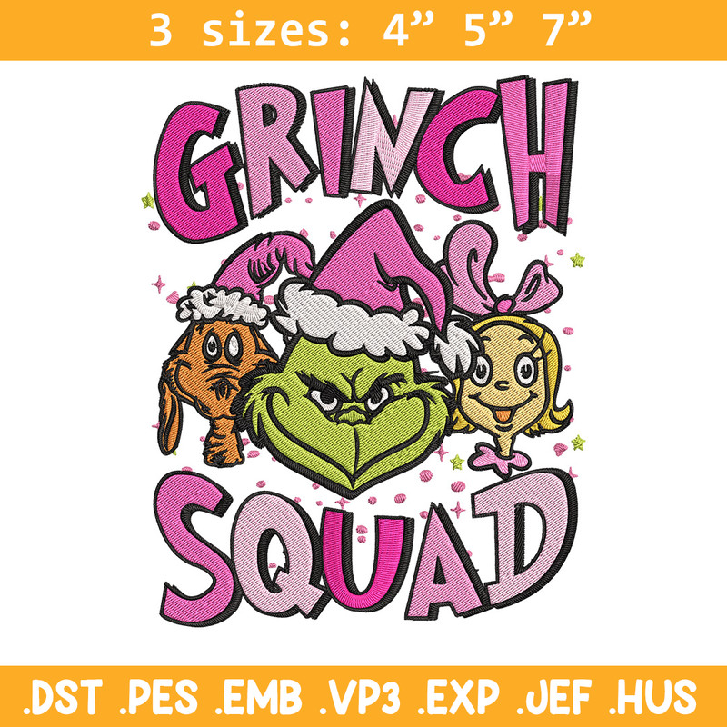 Grinch squad Embroidery Design, Grinch Embroidery, Embroidery File, Chrismas Embroidery, Anime shirt, Digital download.jpg