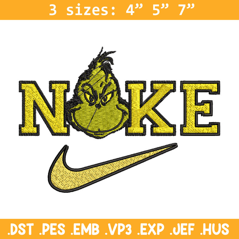 Grinch x nike Embroidery Design, Nike Embroidery, Brand Embroidery, Embroidery File, Logo shirt, Digital download.jpg