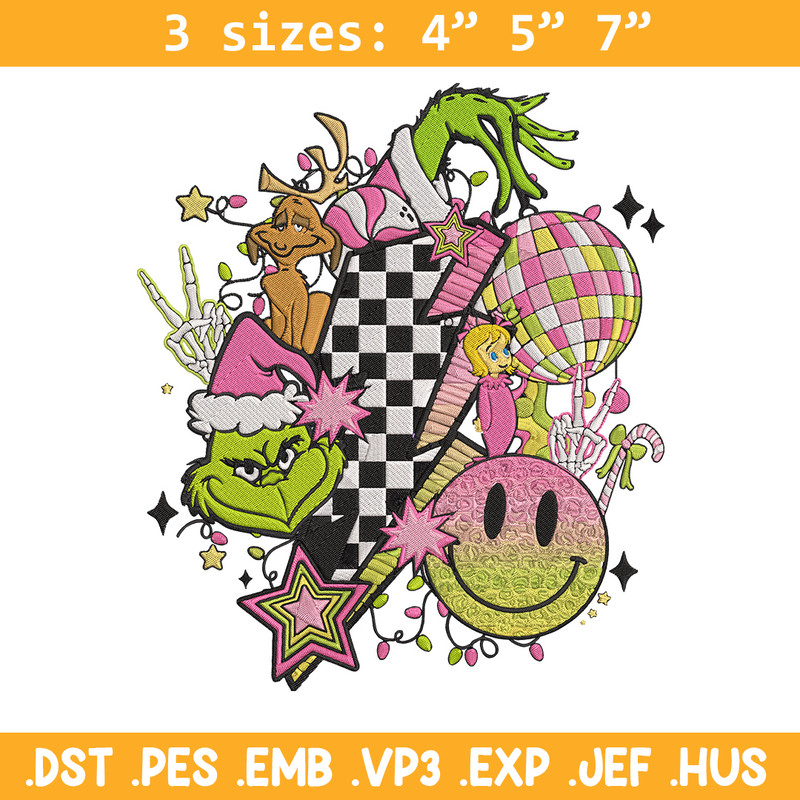 Grinch x smile icon Embroidery Design,Grinch Embroidery,Embroidery File,Chrismas Embroidery,Anime shirt,Digital download.jpg