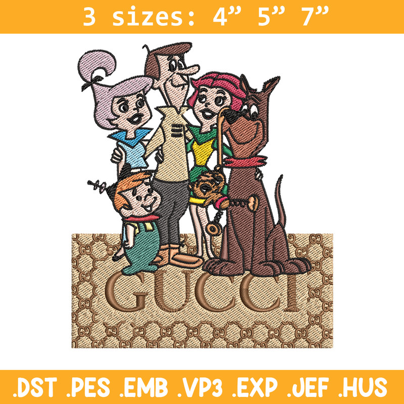 Gucci Jetsons Embroidery design, Gucci Jetsons Embroidery, cartoon design, Embroidery File, Gucci logo, Instant download.jpg