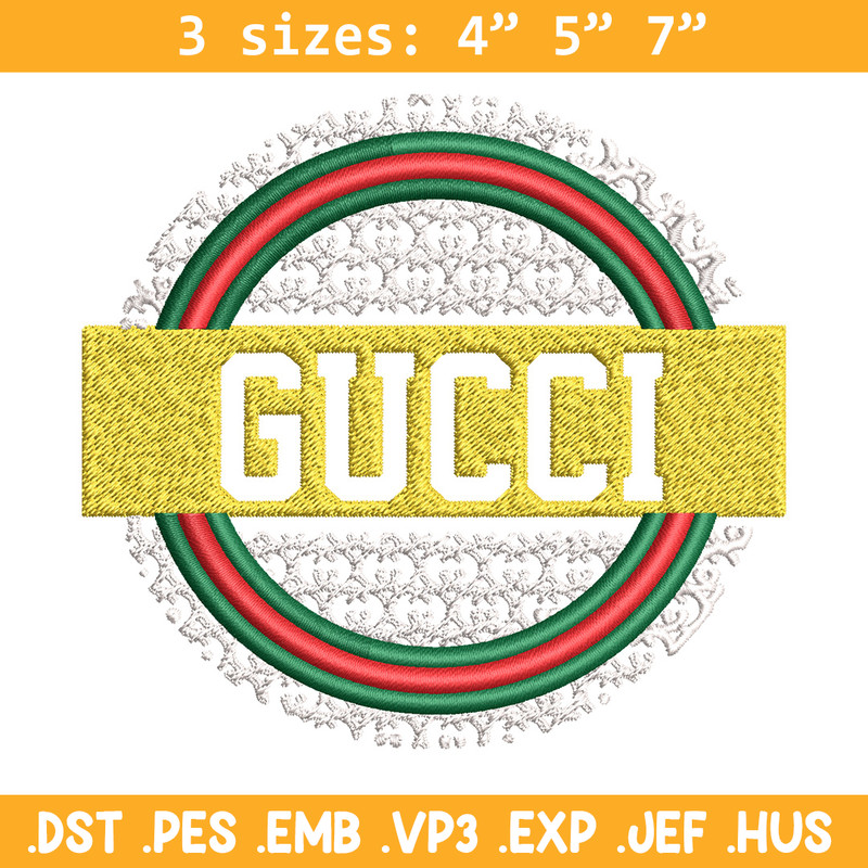 Gucci logo Embroidery Design, Gucci Embroidery, Brand Embroidery, Logo shirt, Embroidery File, Digital download.jpg