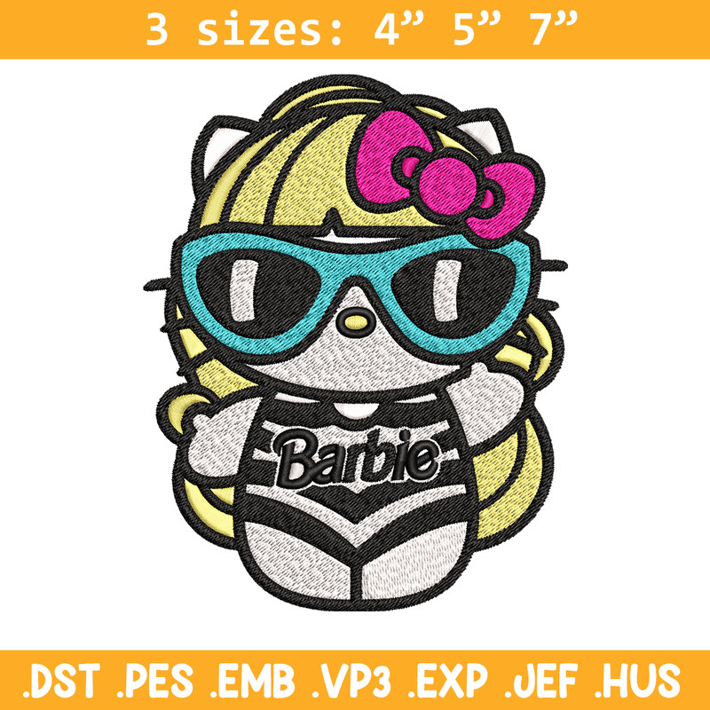 Hello Kitty Barbie Embroidery design, Hello Kitty Barbie Embroidery, logo design, Embroidery File, Digital download..jpg