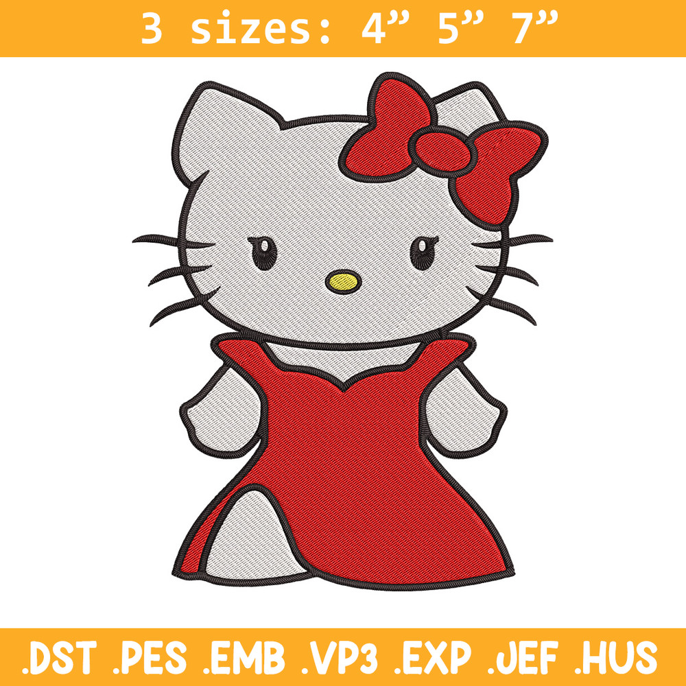 Hello kitty dress Embroidery Design, Hello kitty Embroidery, Embroidery File, Anime Embroidery, Digital download.jpg