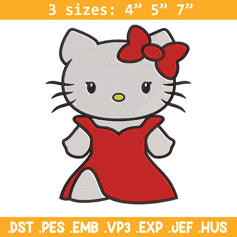 Hello kitty dress Embroidery Design, Hello kitty Embroidery, Embroidery File, Anime Embroidery, Digital download.jpg