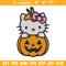 Hello Kitty With Pumpkin Embroidery design, Hellokitty Embroidery, cartoon design, Embroidery File, Digital download.jpg