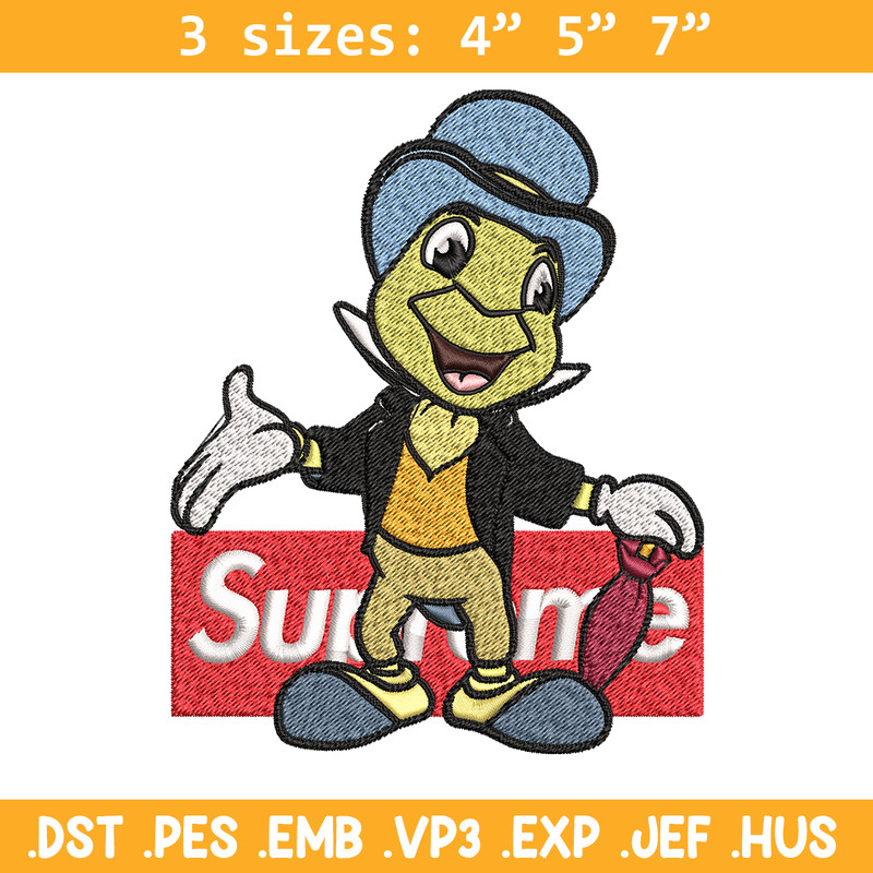 Jimimy cricket supreme Embroidery design, Jimimy cricket Embroidery, cartoon design, Embroidery File, Instant download..jpg