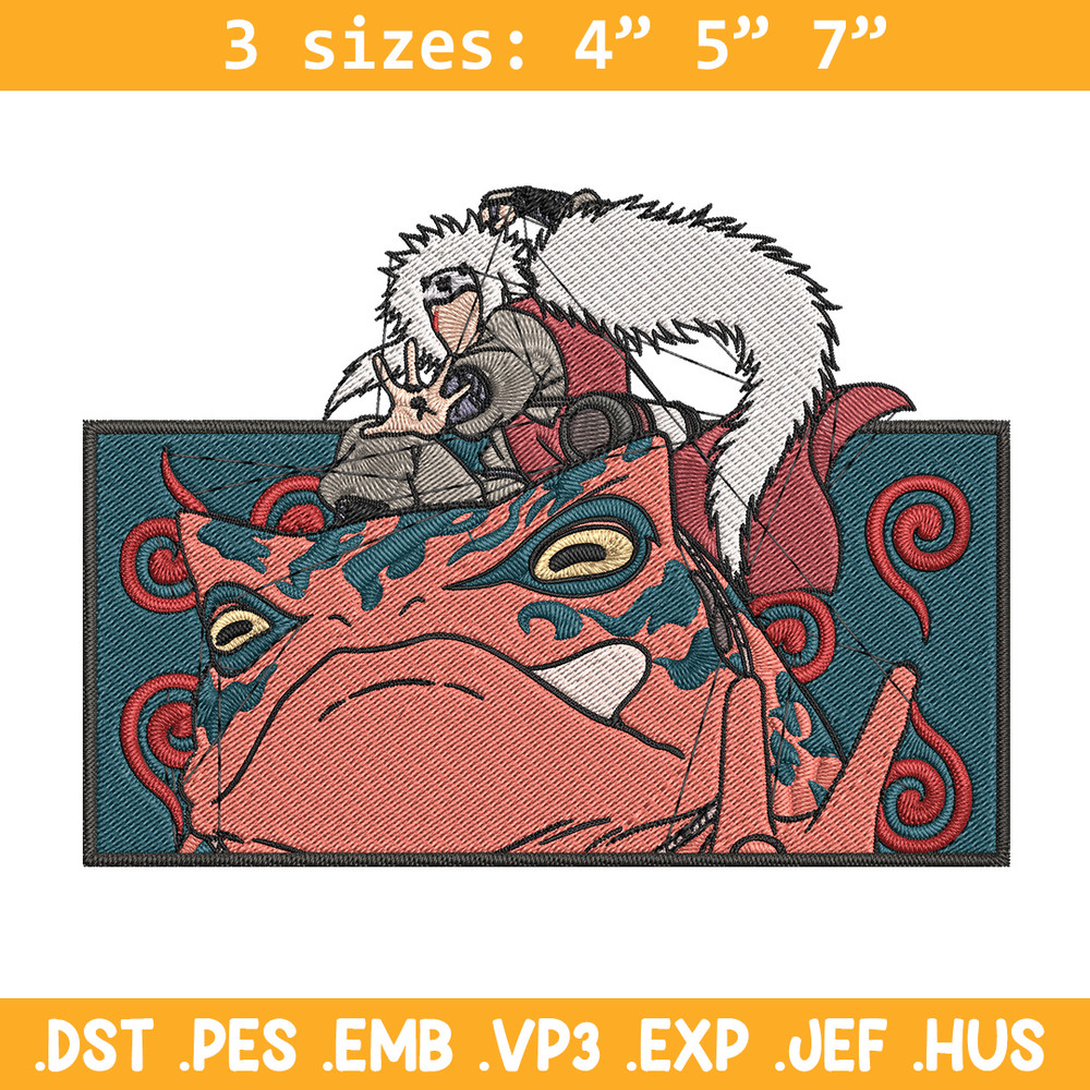 Jiraiya rectangle Embroidery Design, Naruto Embroidery, Embroidery File, Anime Embroidery, Anime shirt, Digital download.jpg