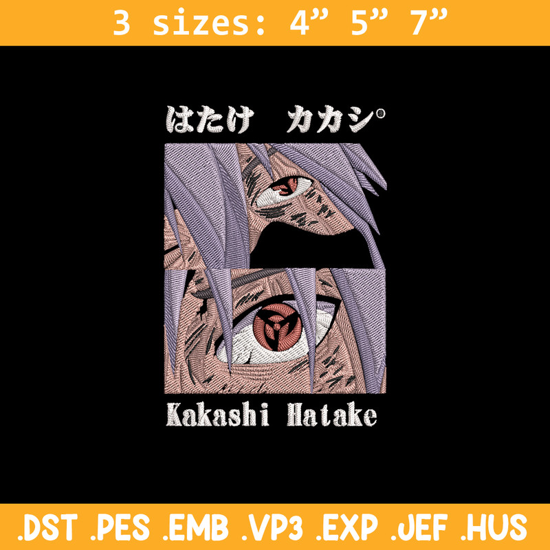 Kakashi hatake Embroidery Design, Naruto Embroidery, Embroidery File, Anime Embroidery,Anime shirt, Digital download.jpg