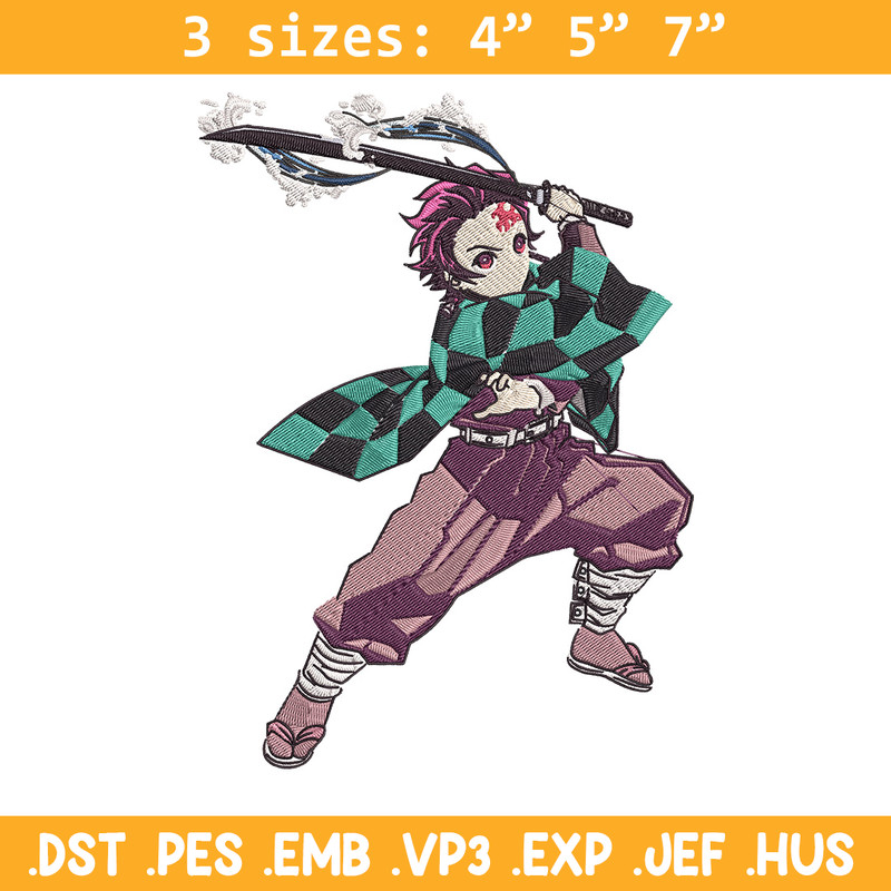 Kamado Tanjiro Embroidery Design, Demon slayer Embroidery,Embroidery File,Anime Embroidery,Anime shirt,Digital download.jpg