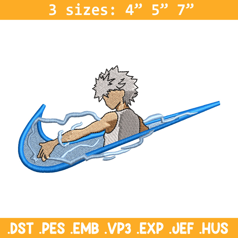 Killua Zoldyck Nike embroidery design, Hunter x hunter embroidery, Nike design, anime design, Digital download.jpg