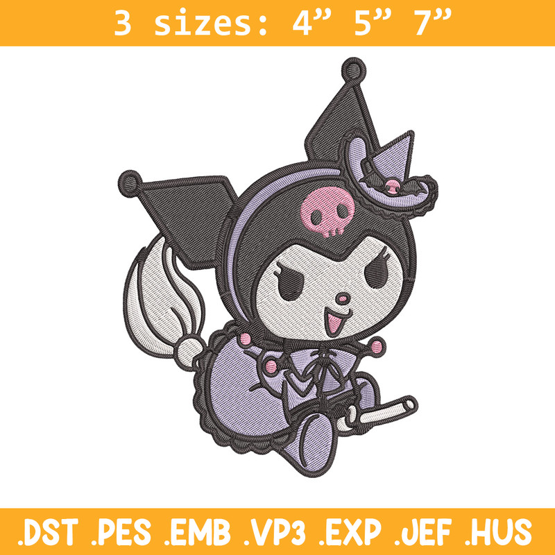 Kuromi Embroidery Design, Hello kitty Embroidery, Embroidery File,Anime Embroidery, Anime shirt, Digital download.jpg