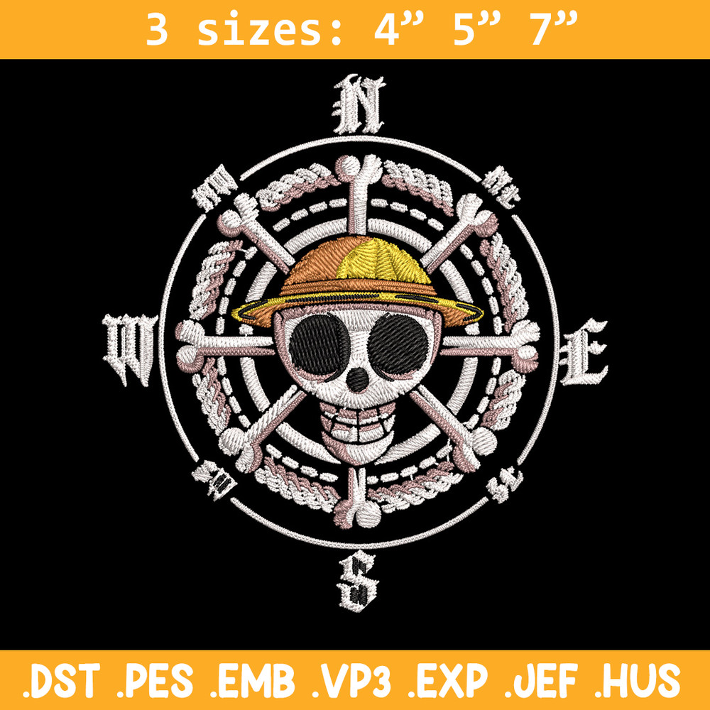 Logo One piece Embroidery Design, One piece Embroidery, Embroidery File, Anime Embroidery, Anime shirt, Digital download.jpg