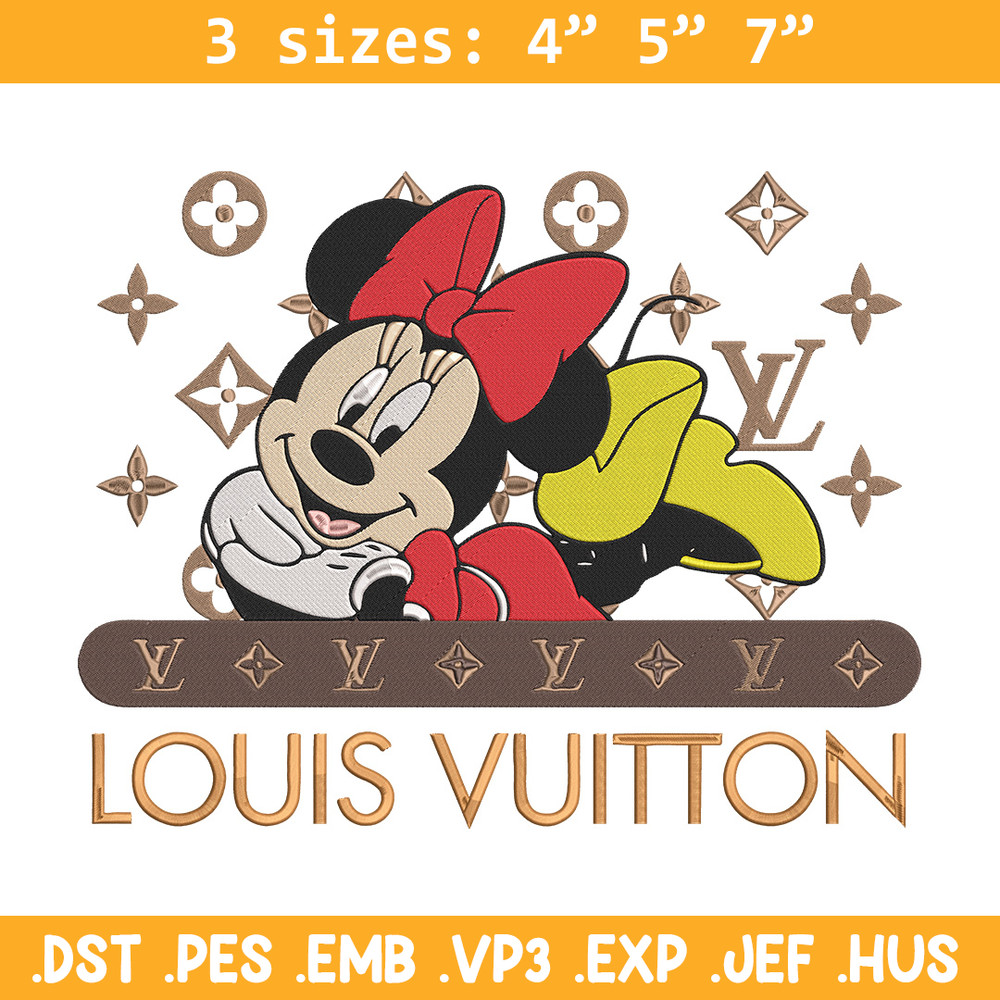 LV x minnie Embroidery Design, Mickey Embroidery, Embroidery File, LV Embroidery, Anime shirt, Digital download.jpg