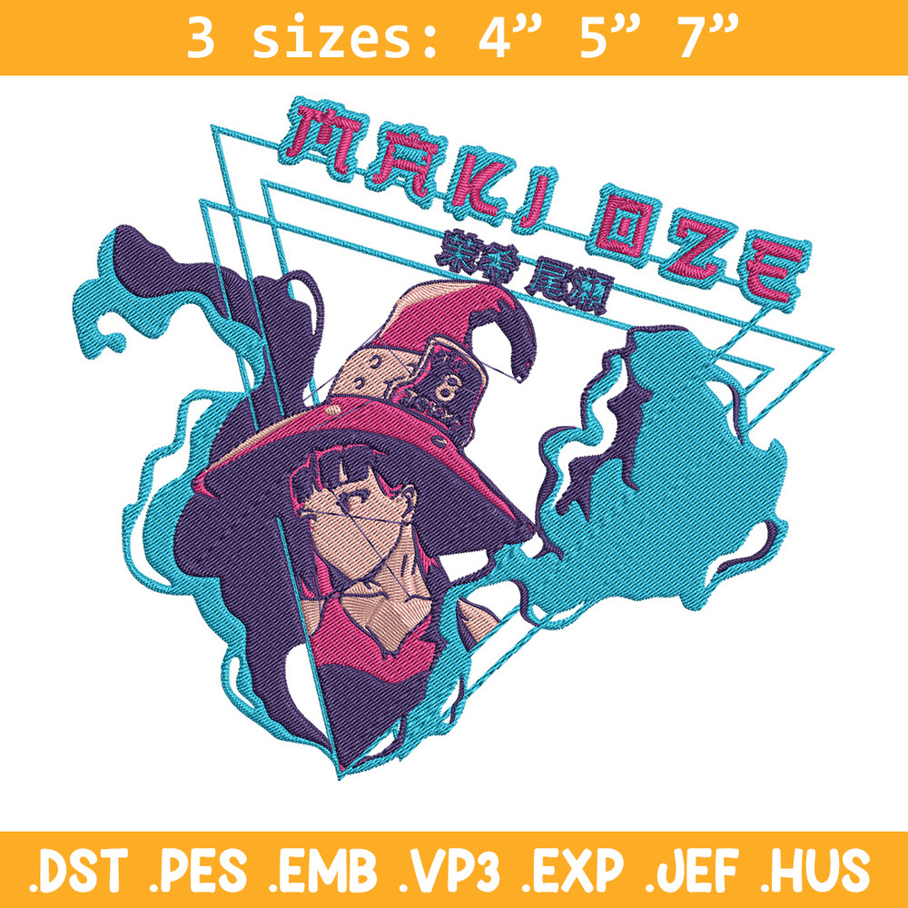 Maki Oze Embroidery Design, Fire force Embroidery, Embroidery File, Anime Embroidery, Anime shirt, Digital download.jpg