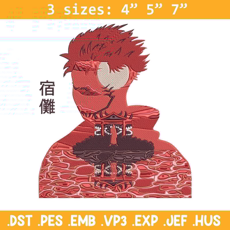 Malevolent Shrine Embroidery Design, Jujutsu Embroidery, Embroidery File, Anime Embroidery, Anime shirt,Digital download.jpg