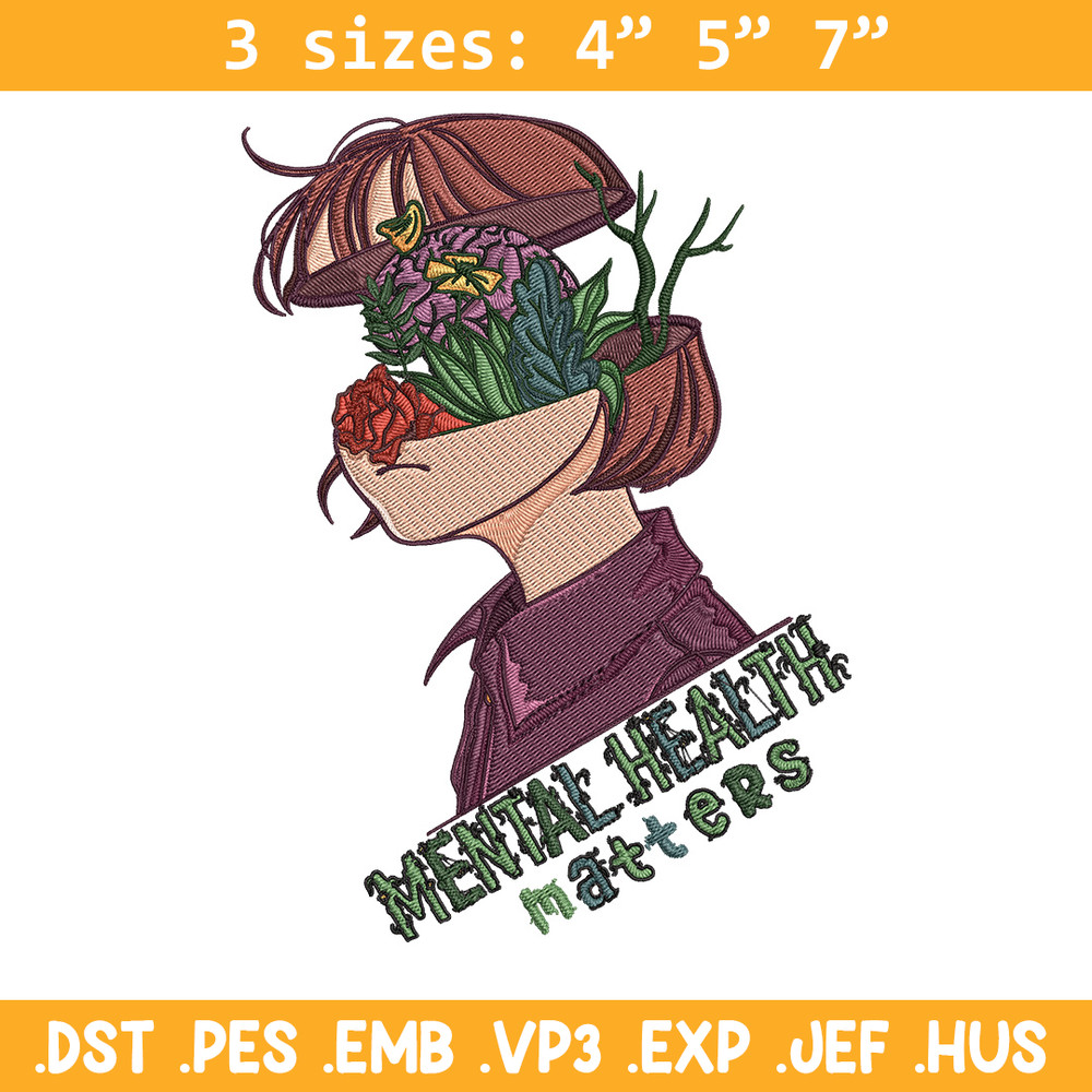 Mental Health Embroidery Design, Matters Embroidery, Embroidery File, Anime Embroidery, Anime shirt, Digital download.jpg