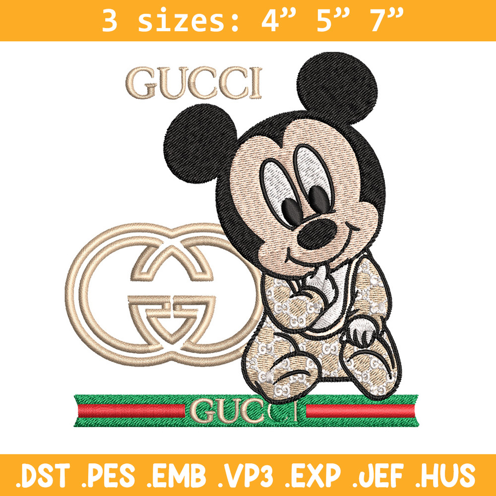Mickey baby Embroidery Design, Gucci Embroidery, Embroidery File, Logo shirt, Sport Embroidery, Digital download..jpg