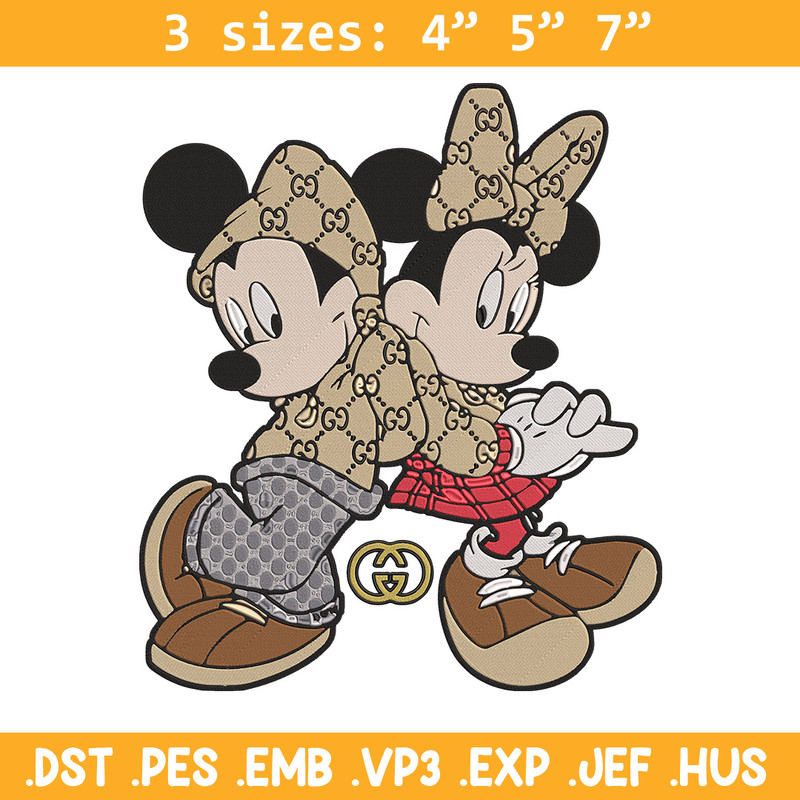 Mickey couple Embroidery Design, Mickey Embroidery, Embroidery File, Gucci Embroidery, Anime shirt, Digital download.jpg