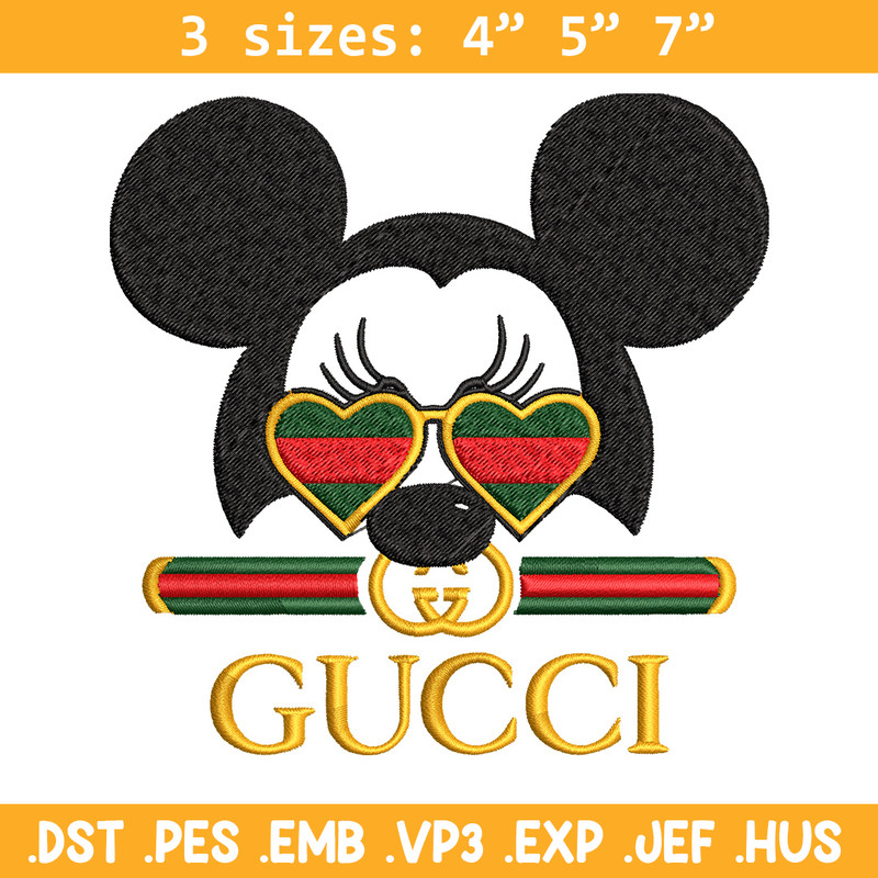 Mickey head gucci Embroidery Design, Gucci Embroidery, Brand Embroidery, Logo shirt, Embroidery File, Digital download.jpg