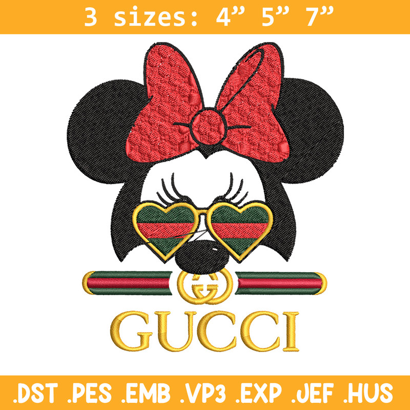 Minnie head Embroidery Design, Gucci Embroidery, Brand Embroidery, Logo shirt, Embroidery File, Digital download.jpg