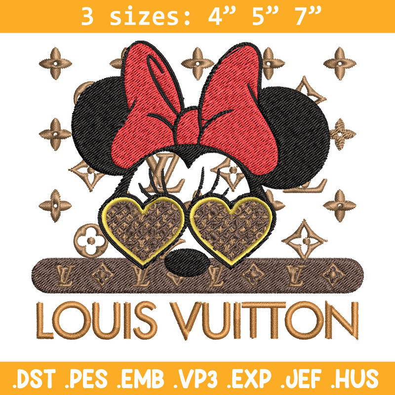 Minnie love lv Embroidery Design, Lv Embroidery, Embroidery File, Brand Embroidery, Logo shirt, Digital download.jpg