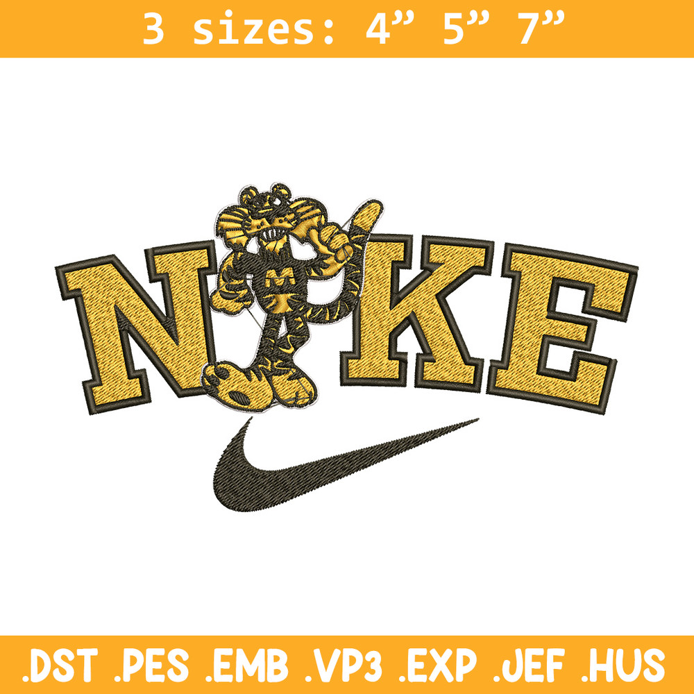 Missouri University embroidery design, Sport embroidery, Nike design, Embroidery file,Embroidery shirt, Digital download.jpg