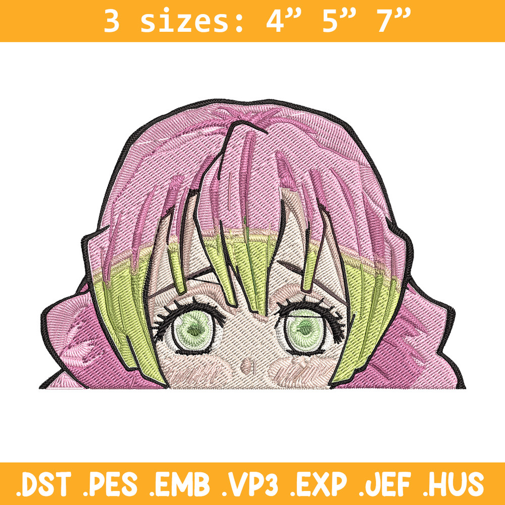 Mitsuri Peeker Embroidery Design, Demon slayer Embroidery, Embroidery File, Anime Embroidery, Digital download.jpg